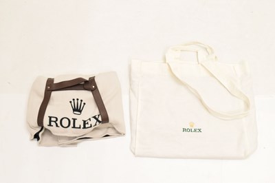 Lot 87 - Rolex - Large grey car/picnic blanket, together with a tote bag