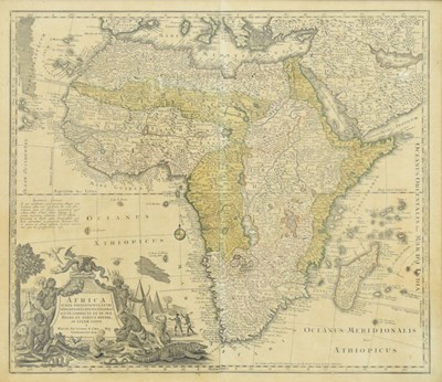 Lot 518 - Matthias Seutter - 18th Century engraved map of 'Africa‘