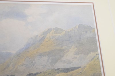 Lot 564 - Aaron Edwin Penley (1806-1870) - Watercolour - Loch scene with figure in a fishing boat