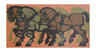 Lot 524 - Victoria Gillick (20th century) - Limited edition print 'Horse Frieze'