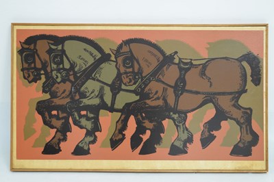 Lot 524 - Victoria Gillick (20th century) - Limited edition print 'Horse Frieze'