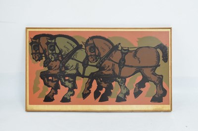 Lot 524 - Victoria Gillick (20th century) - Limited edition print 'Horse Frieze'