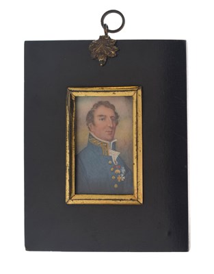 Lot 518 - 19th century portrait miniature of the Duke of Wellington