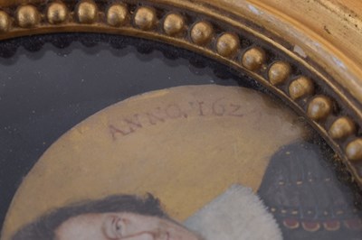 Lot 515 - 17th century-style portrait miniature, probably of James I