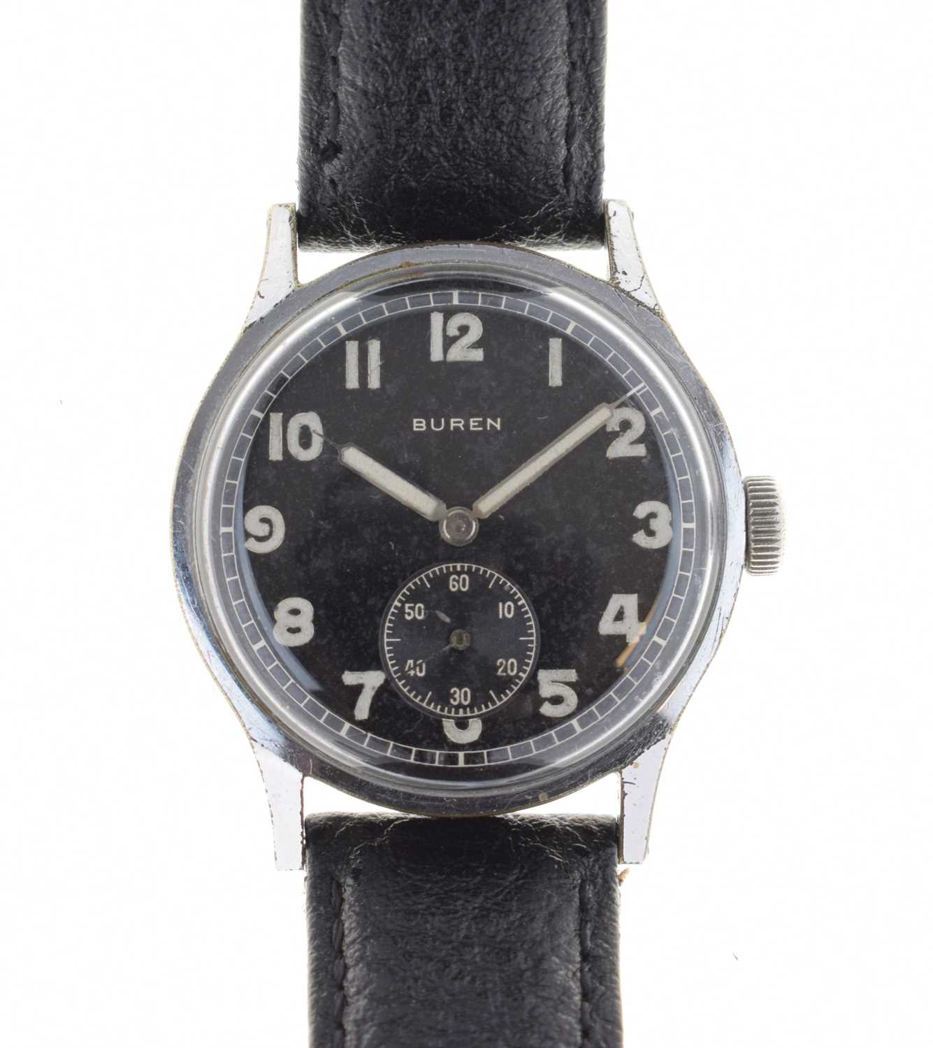 Lot 85 - Buren - World War II DH German military manual wind wristwatch