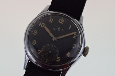 Lot 87 - Selza - World War II German 'D' military wristwatch