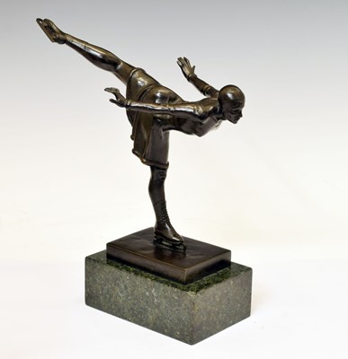 Lot 327 - Reginald Arthur Hignett R.A. - Bronze sculpture - The Skater, 1931