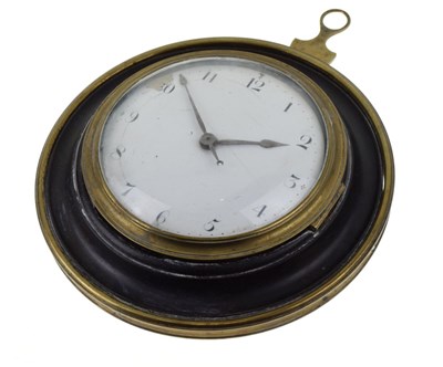 Lot 529 - Late George III ebonised Sedan clock, Needham, London