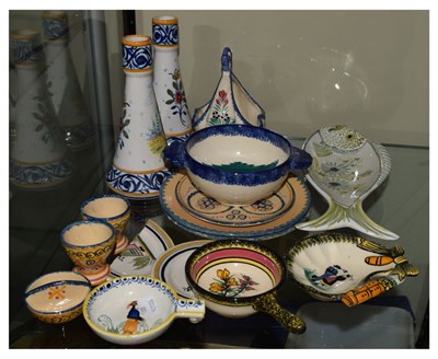 Lot 292 - Quantity of Quimper ware