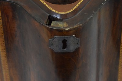 Lot 287 - George III figured mahogany serpentine-fronted cutlery box