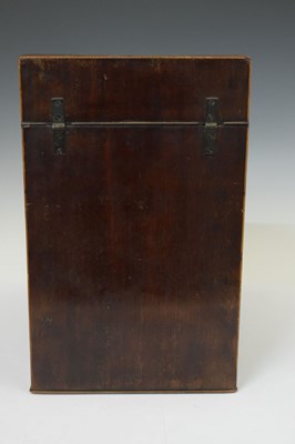 Lot 287 - George III figured mahogany serpentine-fronted cutlery box