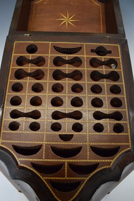 Lot 287 - George III figured mahogany serpentine-fronted cutlery box