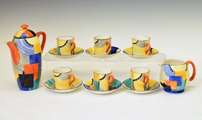 Lot 421 - Susie Cooper for Gray's Pottery - 'Cubist' coffee service