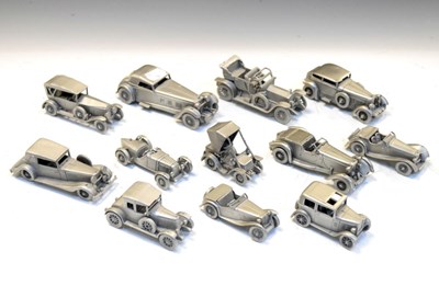 Lot 239 - Set of 12 Danbury Mint model vehicles with certificates