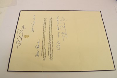 Lot 498 - Rowling (J. K.) - Harry Potter and the Deathly Hallows, 1st Edn, 2007, signed, with letter