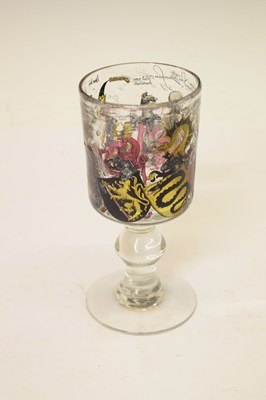 Lot 431 - Continental enamelled glass goblet