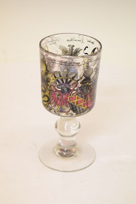 Lot 431 - Continental enamelled glass goblet