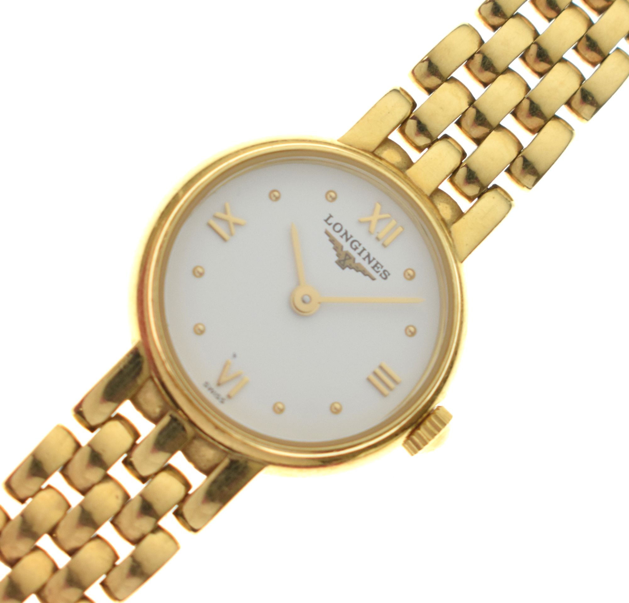 Lot 154 Longines Lady s 18ct gold bracelet watch