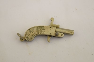 Lot 411 - Berloque type miniature pistol, together with an Austrian Xythos miniature revolver