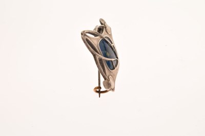 Lot 26 - German Art Nouveau enamelled brooch