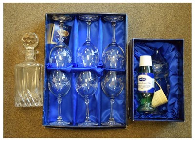 Lot 293 - Boxed Irish Duiske glassware, plus decanter