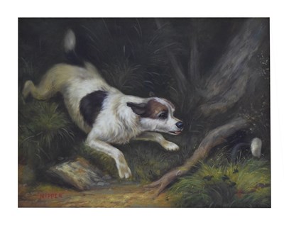 Lot 403 - Follower of Heywood Hardy (1842-1933) - 20th century oil on board - 'Nipper'