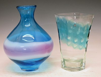 Lot 510 - Polish glass vase and an ovoid vase (2)