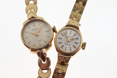 Lot 158 - Olma - Lady's 9ct gold cocktail watch