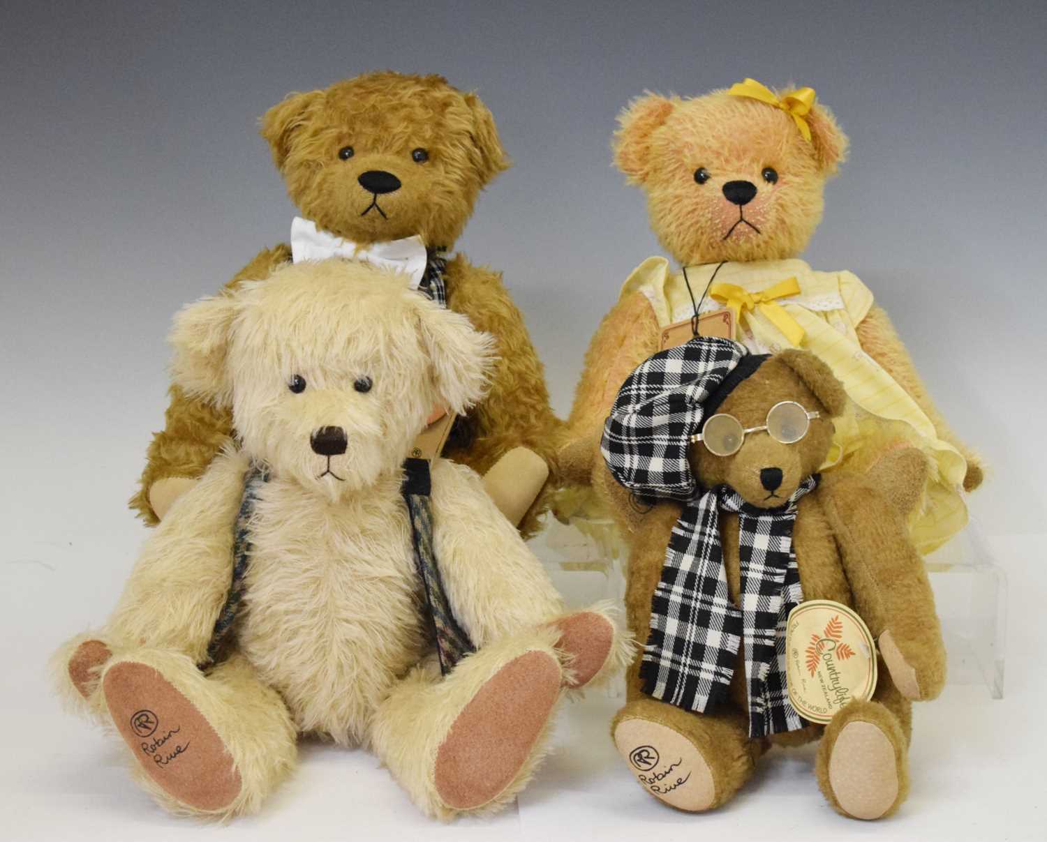 Lot 366 - Robin Rive - Group of four teddy bears