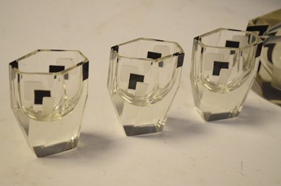 Lot 374 - Art Deco decanter and six shot glasses