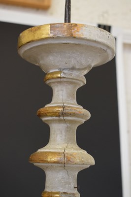 Lot 354 - Pair of 19th century altar candlesticks