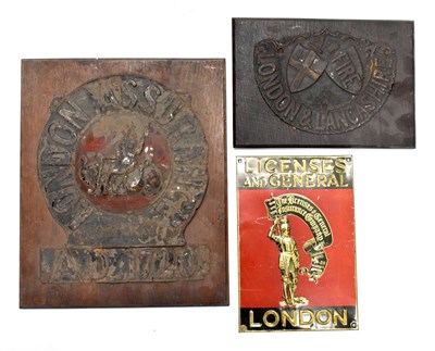 Lot 269 - Three assorted fire mark insurance plaques