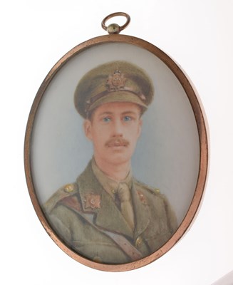 Lot 579 - English School First World War oval portrait miniature