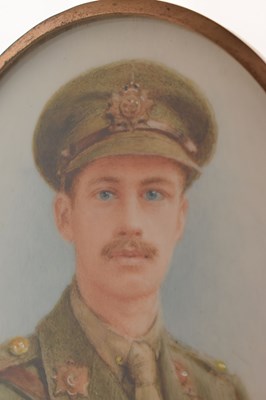 Lot 486 - English School First World War oval portrait miniature