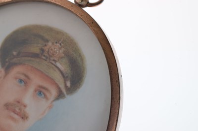 Lot 486 - English School First World War oval portrait miniature