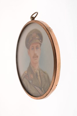 Lot 486 - English School First World War oval portrait miniature