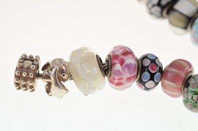 Lot 88 - Pandora-style charm bracelet