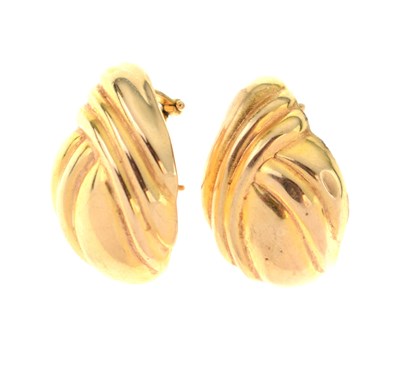 Lot 108 - Large pair of modern stud earrings