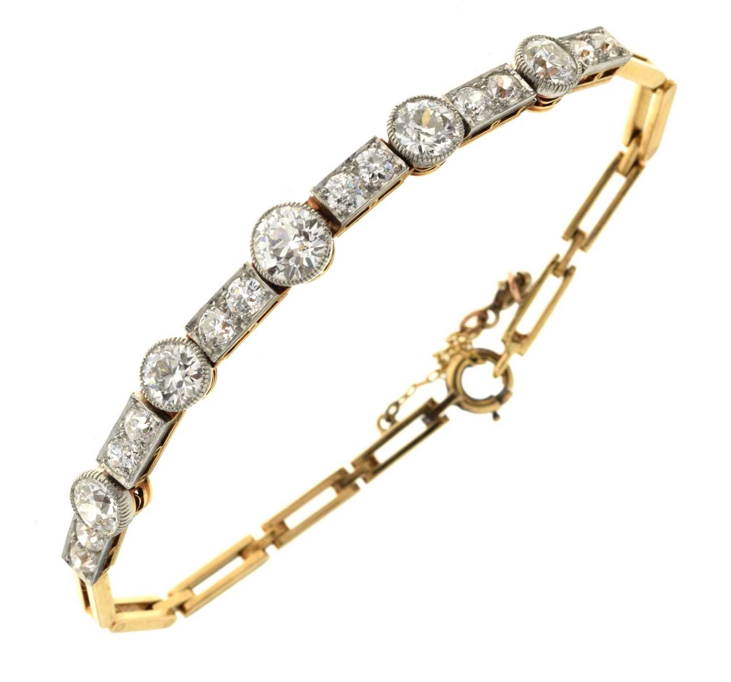 Lot 175 - Edwardian diamond bracelet
