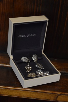 Lot 187 - Georg Jensen grapes silver brooch No.217A