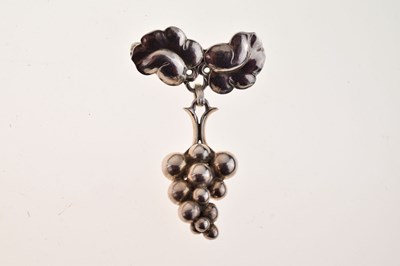 Lot 187 - Georg Jensen grapes silver brooch No.217A