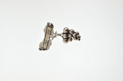 Lot 187 - Georg Jensen grapes silver brooch No.217A