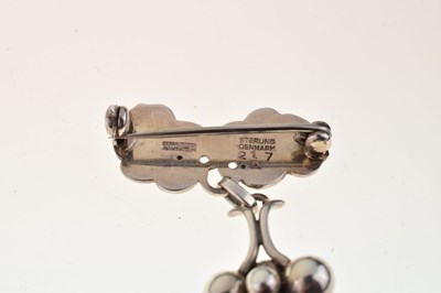 Lot 187 - Georg Jensen grapes silver brooch No.217A