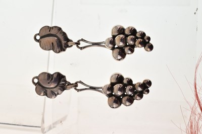 Lot 187 - Georg Jensen grapes silver brooch No.217A