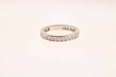 Lot 5 - Platinum diamond full eternity ring