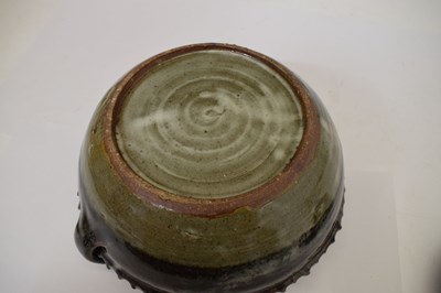 Lot 672 - Large Abuja pottery lidded two-handled bowl