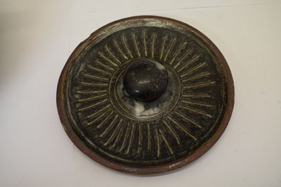 Lot 672 - Large Abuja pottery lidded two-handled bowl