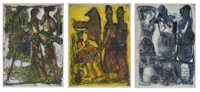 Lot 666 - Bruce Onobrakpeya (Nigerian, b.1932) - Three limited edition etchings