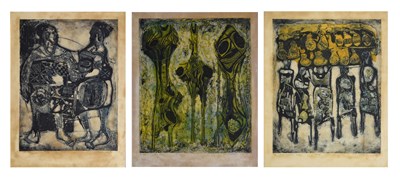 Lot 665 - Bruce Onobrakpeya (Nigerian, b.1932) - Three limited edition etchings