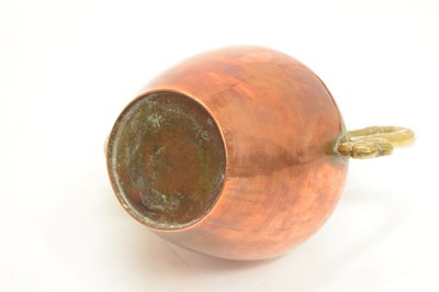 Lot 473 - Tibetan copper and brass coffee pot and vase, together with a copper bucket
